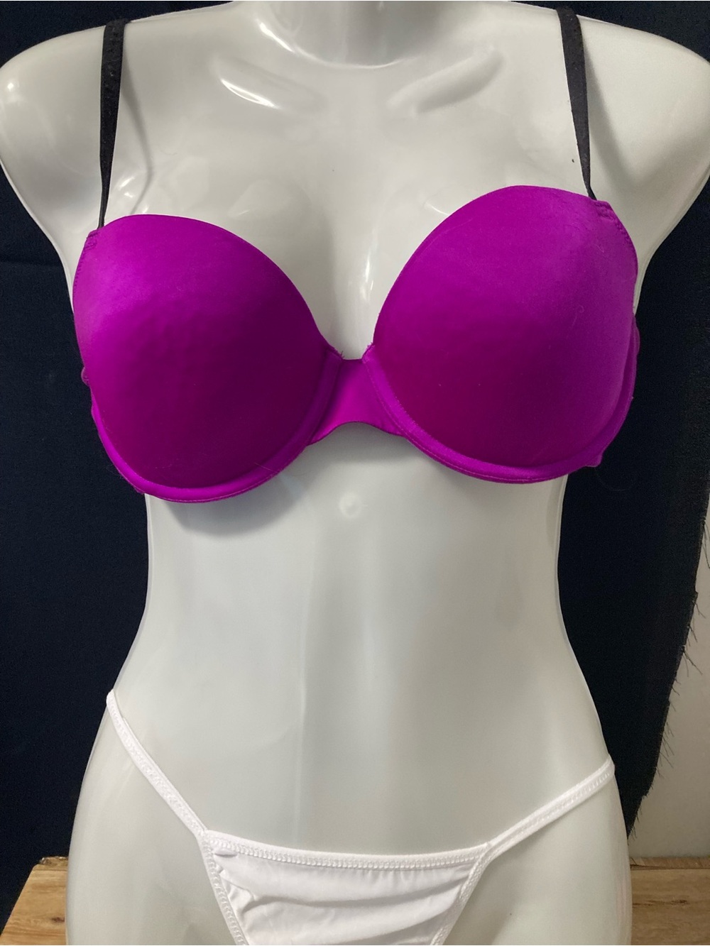 La Senza Purple Push-Up Bra 34B Bright Fuchsia Y2K